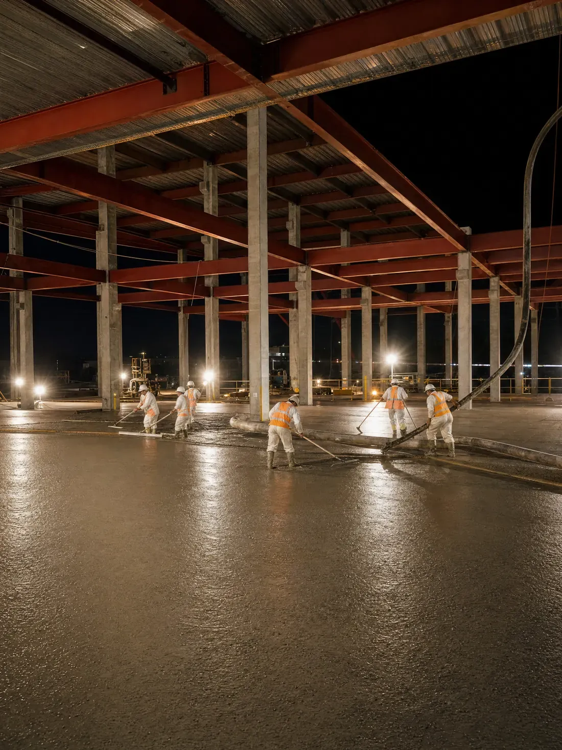 Pavimentación industrial para centro de distribución Construmart, 10.000 m² en Santiago ejecutado por Constructora Futuro